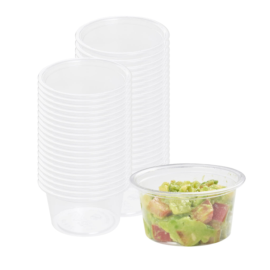 Basic Nature 1.5 oz Clear PLA Plastic Portion Cup - Compostable - 2000 count box