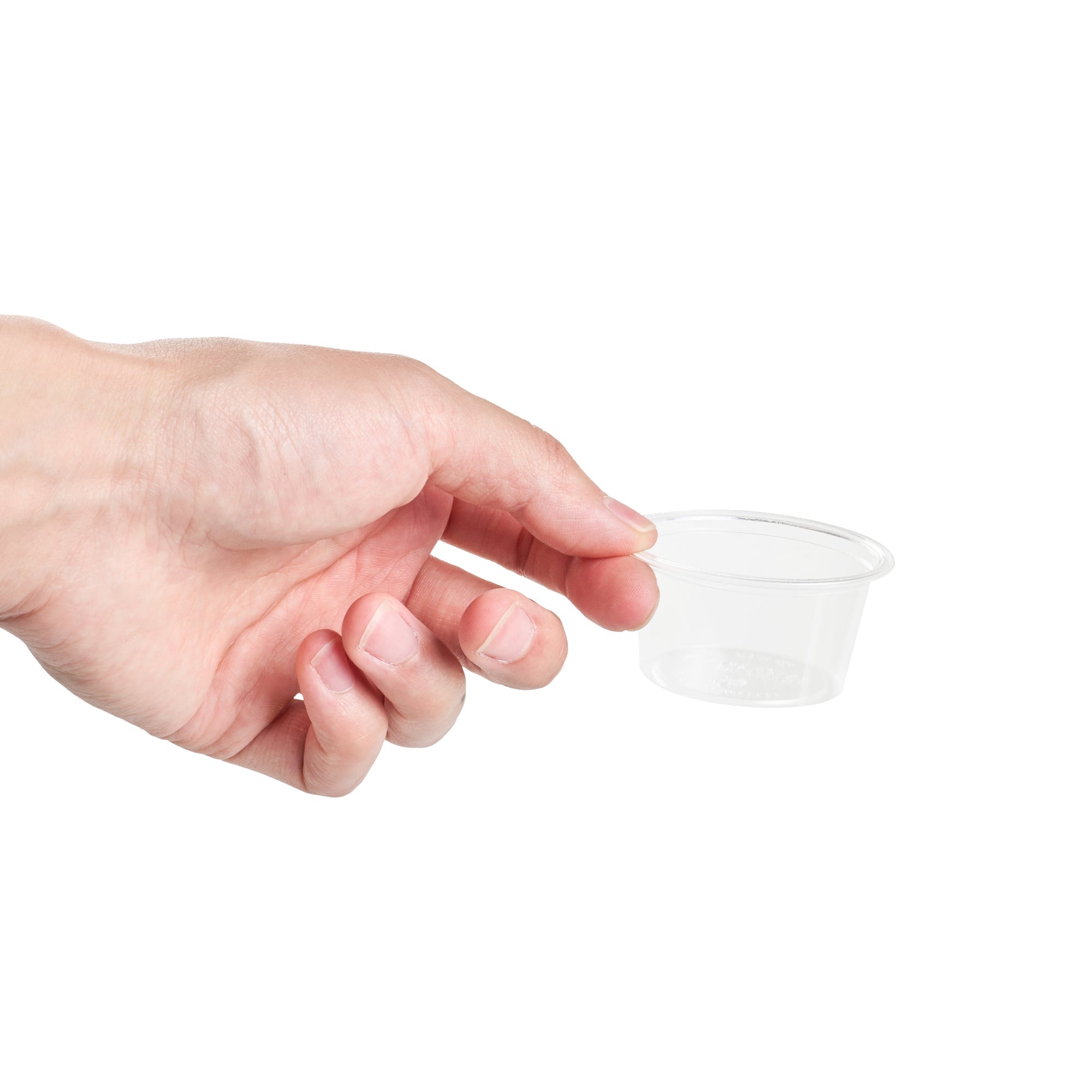 Basic Nature 1.5 oz Clear PLA Plastic Portion Cup - Compostable - 2000 count box