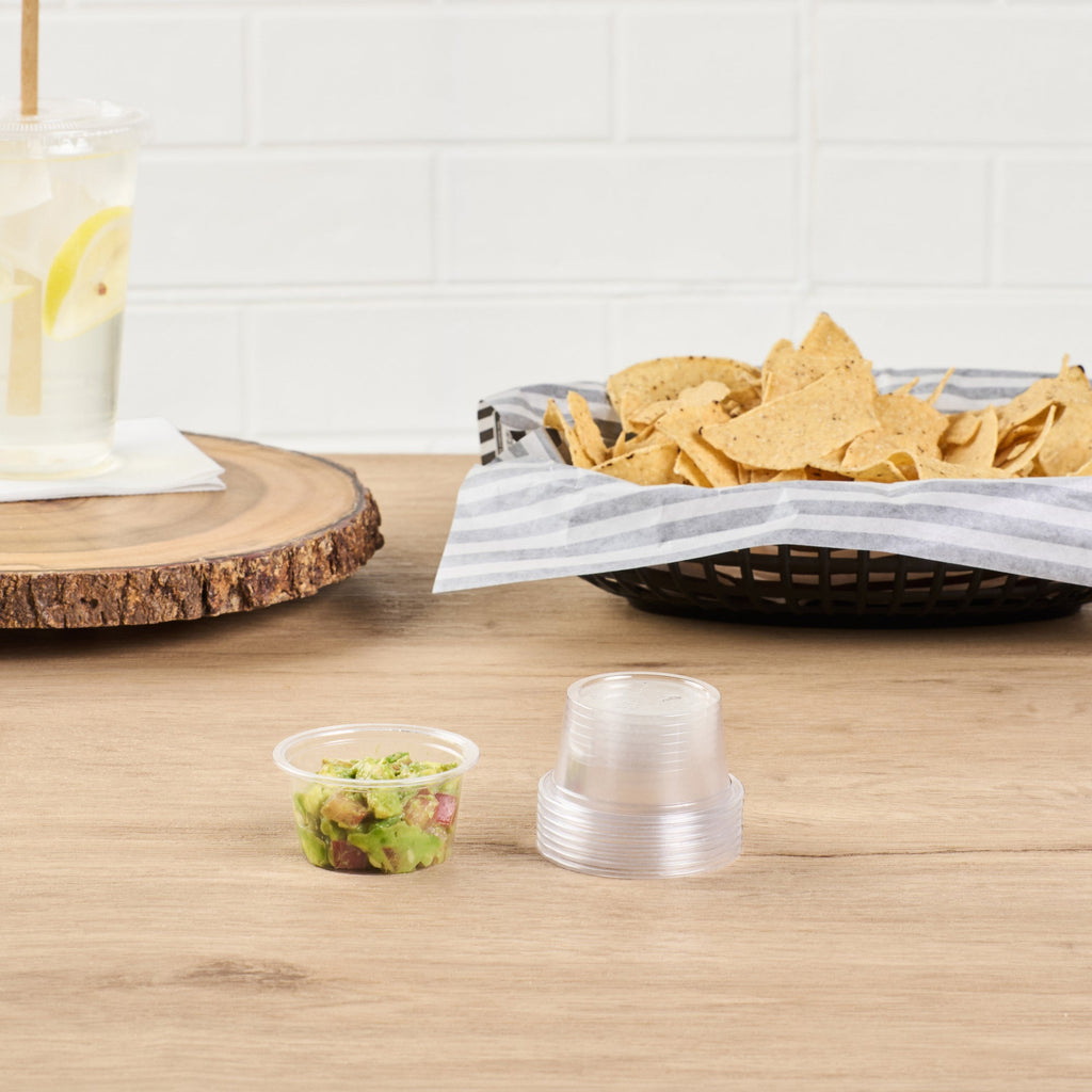 Basic Nature 1.5 oz Clear PLA Plastic Portion Cup - Compostable - 2000 count box