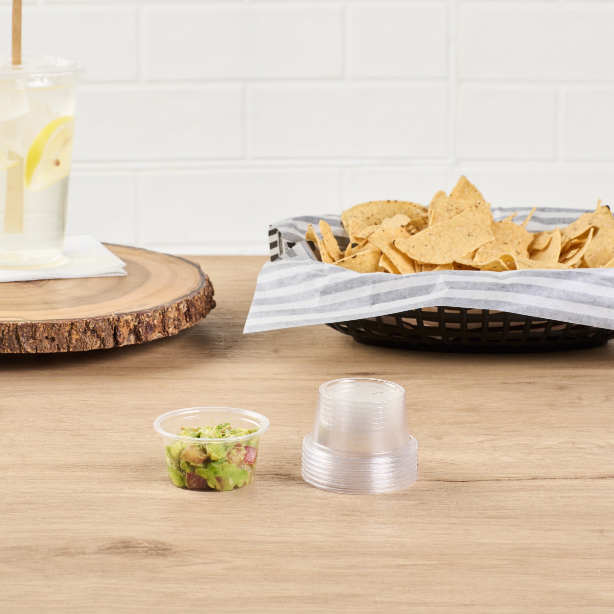 Basic Nature 1.5 oz Clear PLA Plastic Portion Cup - Compostable - 2000 count box