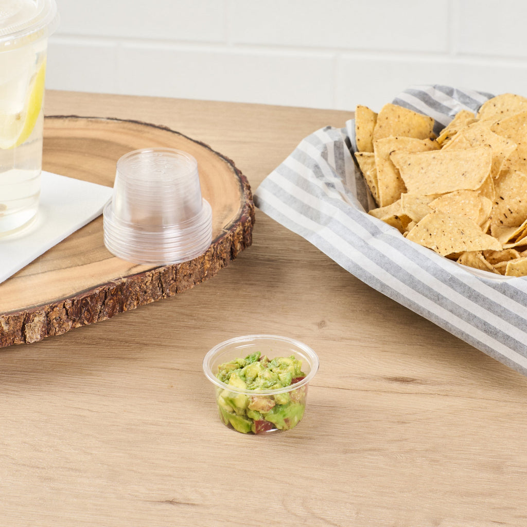 Basic Nature 1.5 oz Clear PLA Plastic Portion Cup - Compostable - 2000 count box