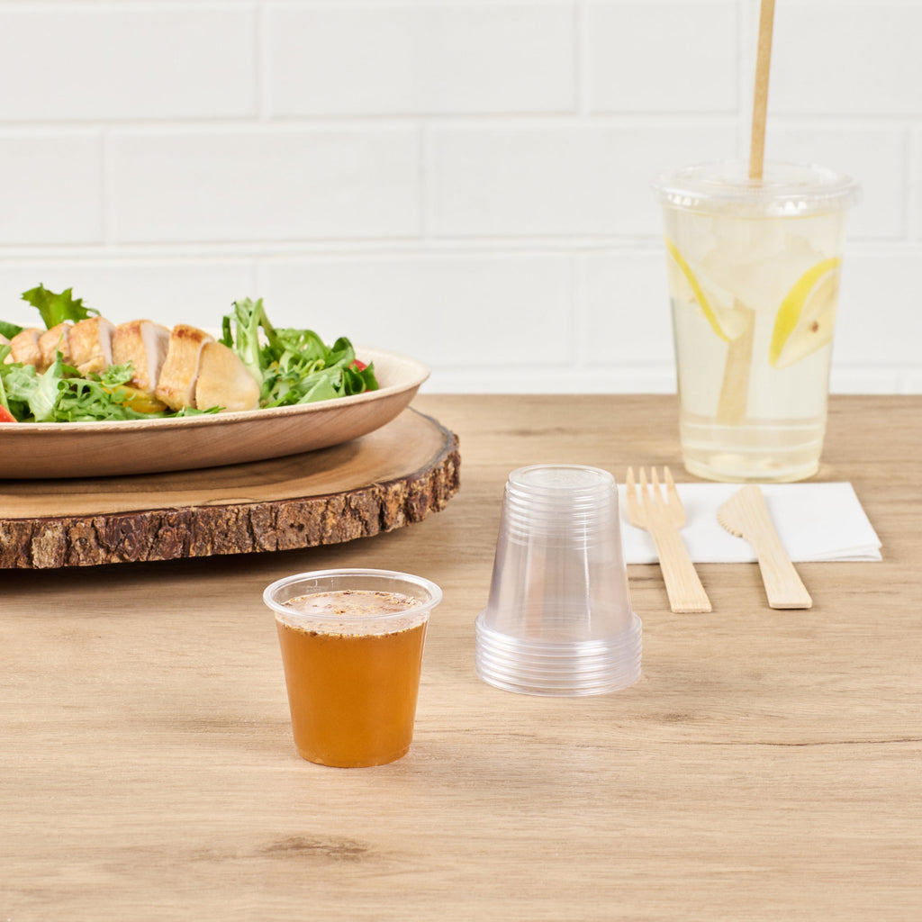 Basic Nature 3 oz Clear PLA Plastic Portion Cup - Compostable - 2000 count box