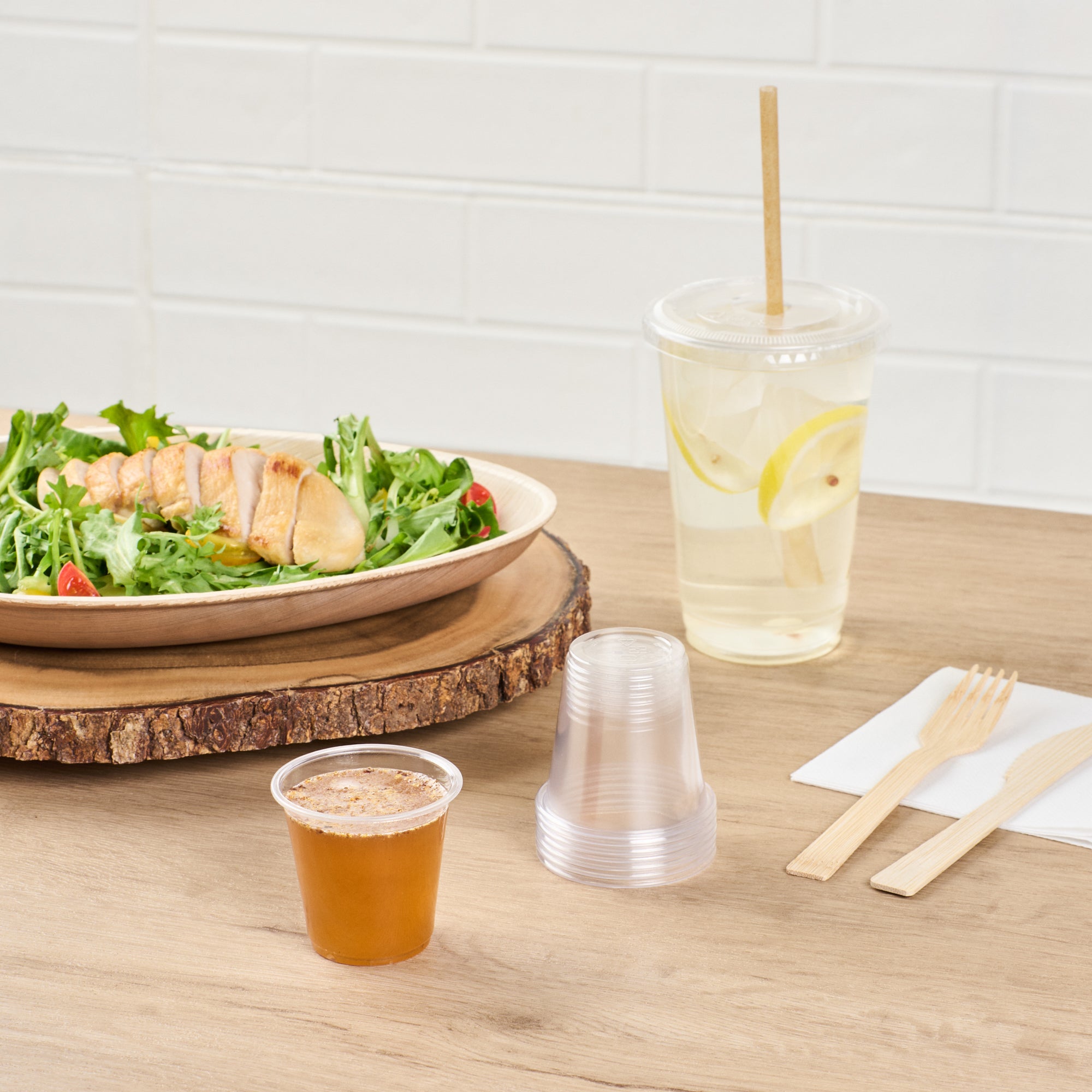 Basic Nature 3 oz Clear PLA Plastic Portion Cup - Compostable - 2000 count box