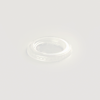 Basic Nature Clear PLA Plastic Lid - Fits 2 / 3 oz Portion Cup, Compostable - 2000 count box