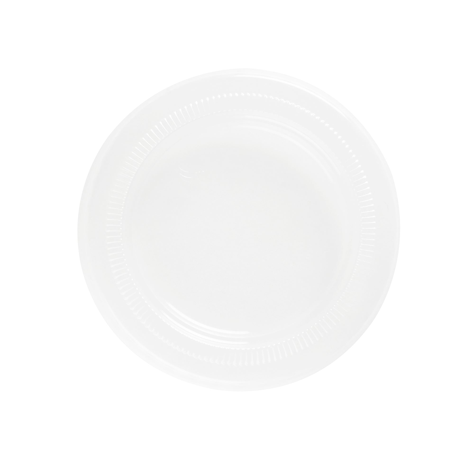 Basic Nature Clear PLA Plastic Lid - Fits 2 / 3 oz Portion Cup, Compostable - 2000 count box