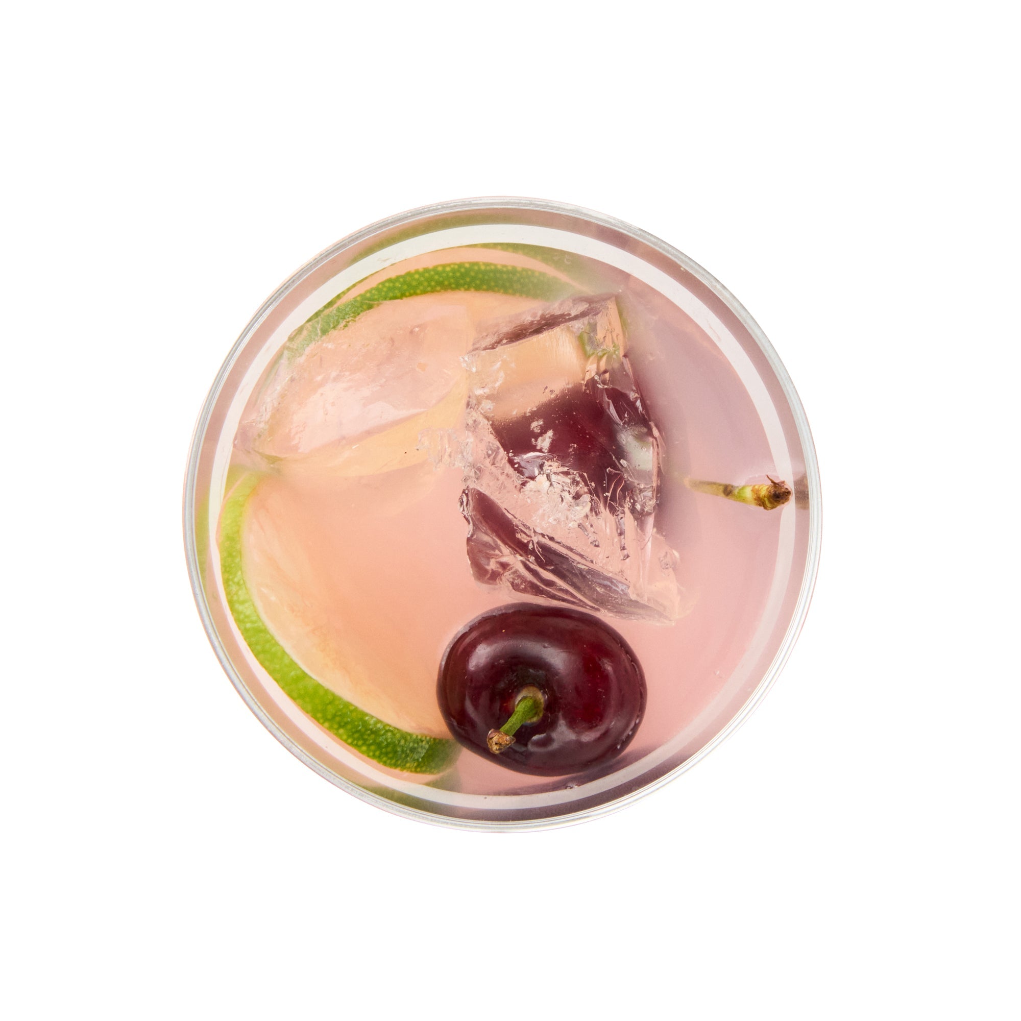 Chef 101 9 oz Clear Plastic Tumbler - with Rose Gold Rim - 3 1/2" x 3 1/2" x 2 3/4" - 20 count box