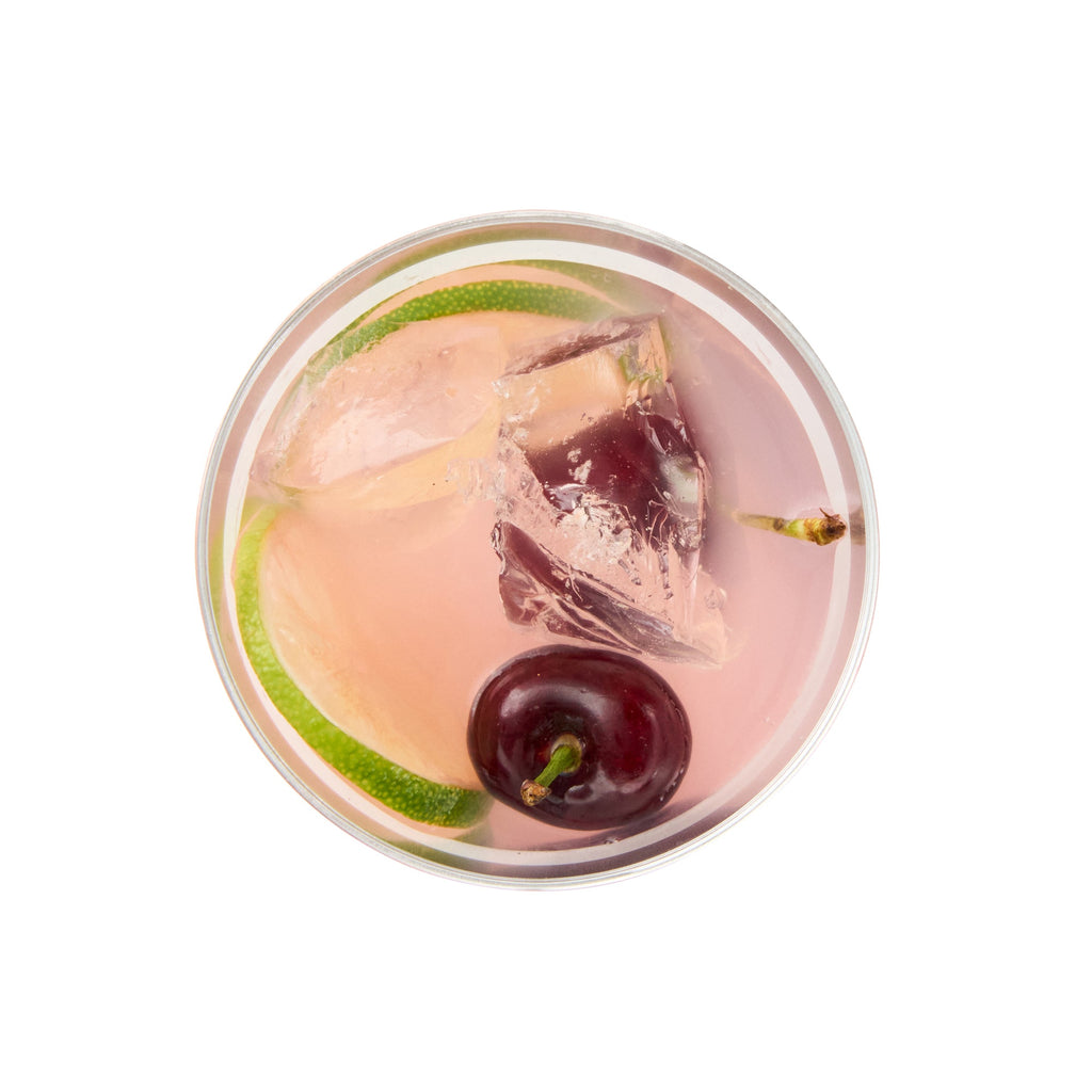 Chef 101 9 oz Clear Plastic Tumbler - with Rose Gold Rim - 3 1/2" x 3 1/2" x 2 3/4" - 500 count box