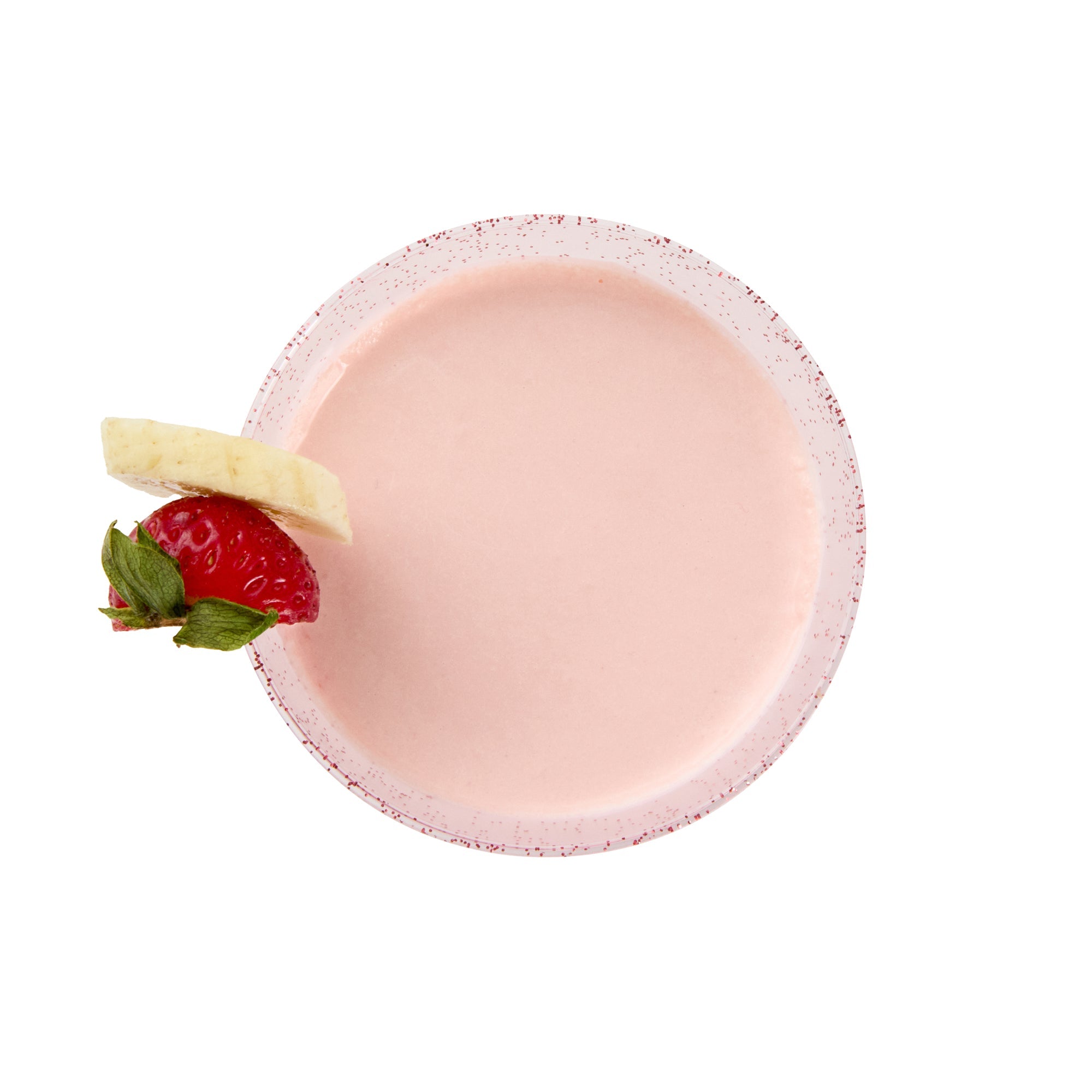 Chef 101 9 oz Pink Glitter Plastic Tumbler - 3 1/2" x 3 1/2" x 2 3/4" - 500 count box