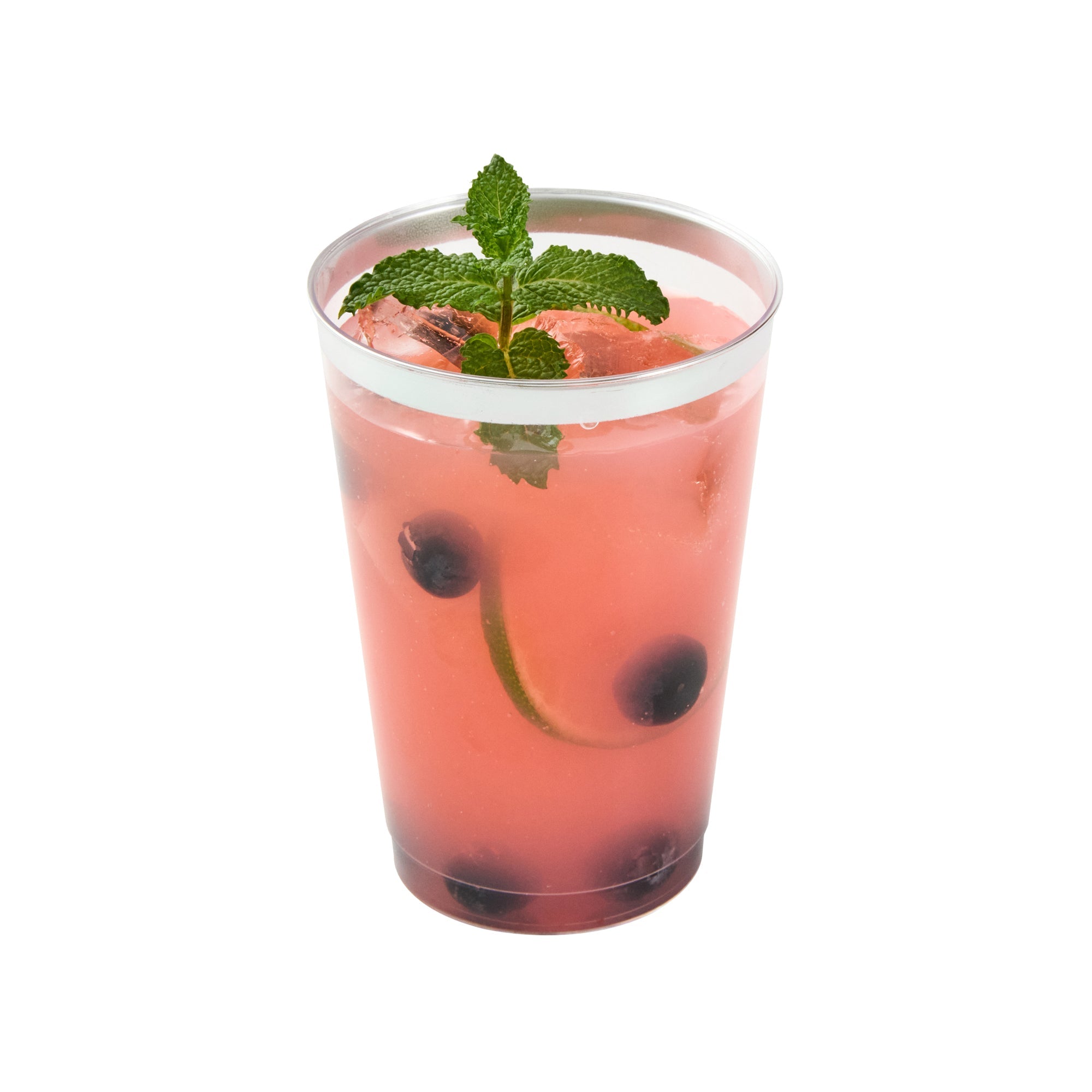 Chef 101 12 oz Clear Plastic Tumbler - with Silver Rim - 3" x 3" x 4 1/4" - 500 count box