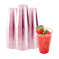 Chef 101 14 oz Pink Glitter Plastic Tumbler - 3 1/4" x 3 1/4" x 4 3/4" - 500 count box