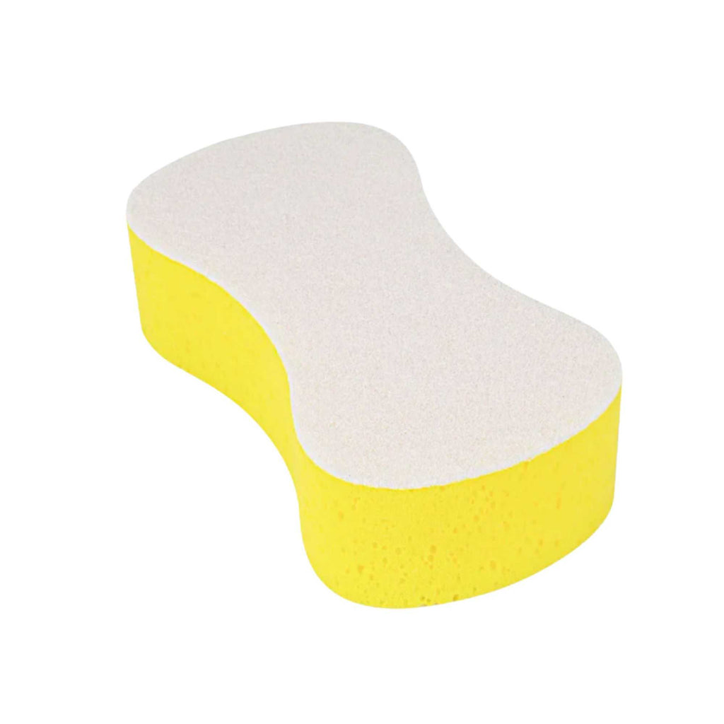 Clean Tek Professional Jumbo Yellow Sponge / White Light-Duty Scouring Pad Combo - 9 1/2" x 5" x 2 3/4" - 1 count box