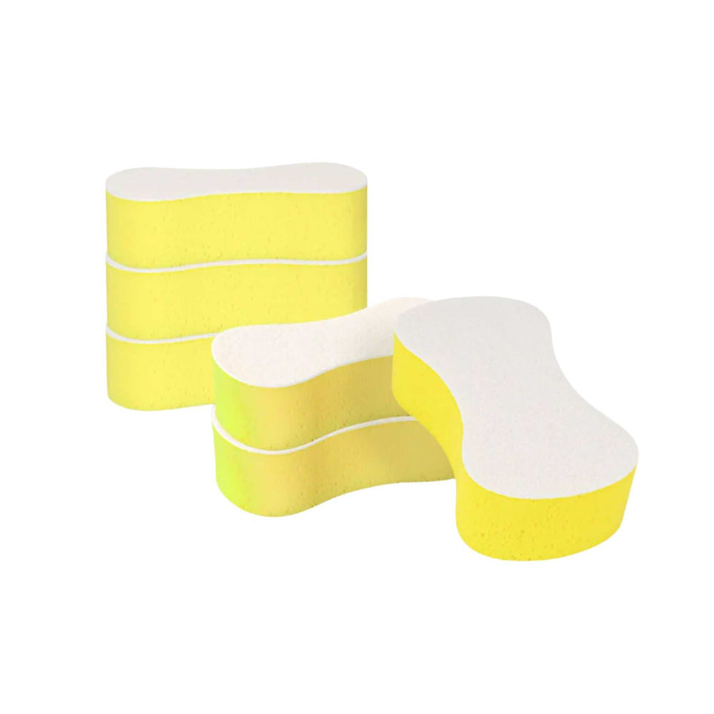 Clean Tek Professional Jumbo Yellow Sponge / White Light-Duty Scouring Pad Combo - 9 1/2" x 5" x 2 3/4" - 1 count box