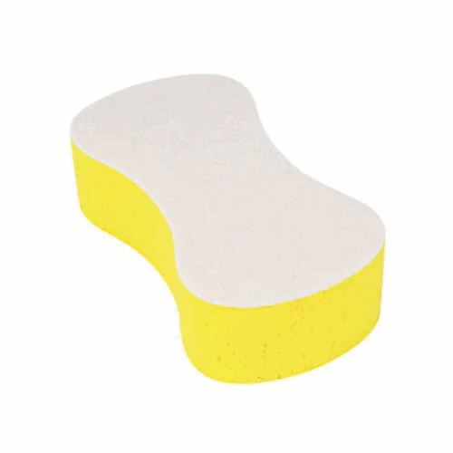Clean Tek Professional Jumbo Yellow Sponge / White Light-Duty Scouring Pad Combo - 9 1/2" x 5" x 2 3/4" - 100 count box