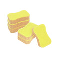 Clean Tek Professional Jumbo Beige Grip Sponge / Yellow Scouring Pad Combo - 7 3/4" x 5" x 2 1/4" - 1 count box