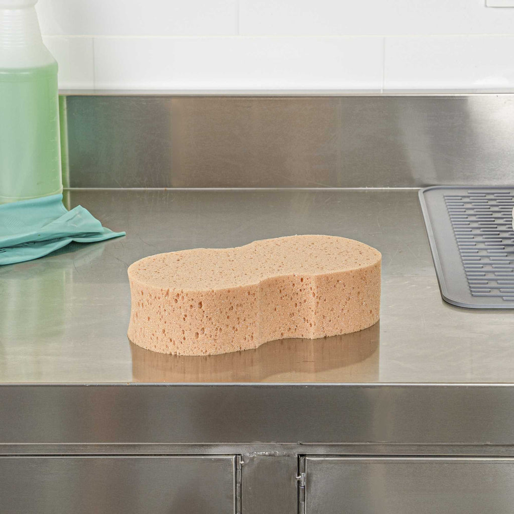 Clean Tek Professional Jumbo Beige Sponge - 8 3/4" x 4 1/4" x 2 1/4" - 1 count box