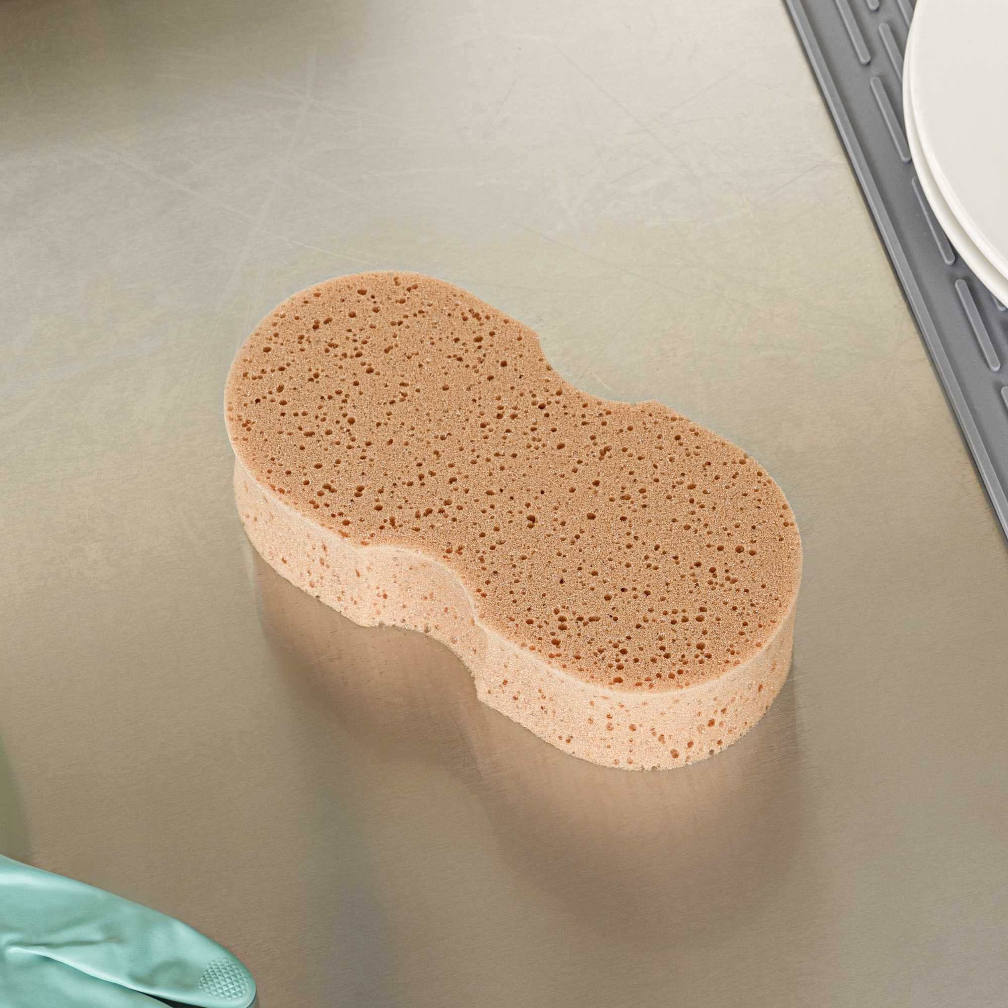 Clean Tek Professional Jumbo Beige Sponge - 8 3/4" x 4 1/4" x 2 1/4" - 1 count box