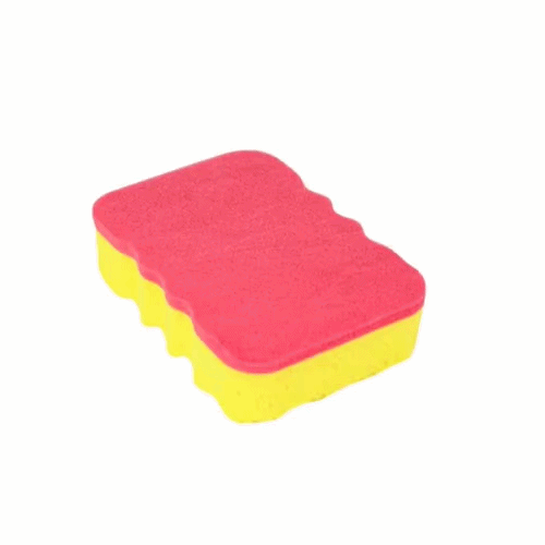 Clean Tek Professional Jumbo Yellow Grip Sponge / Red Scouring Pad Combo - 7 1/2" x 5" x 2" - 1 count box