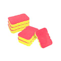 Clean Tek Professional Jumbo Yellow Grip Sponge / Red Scouring Pad Combo - 7 1/2" x 5" x 2" - 100 count box