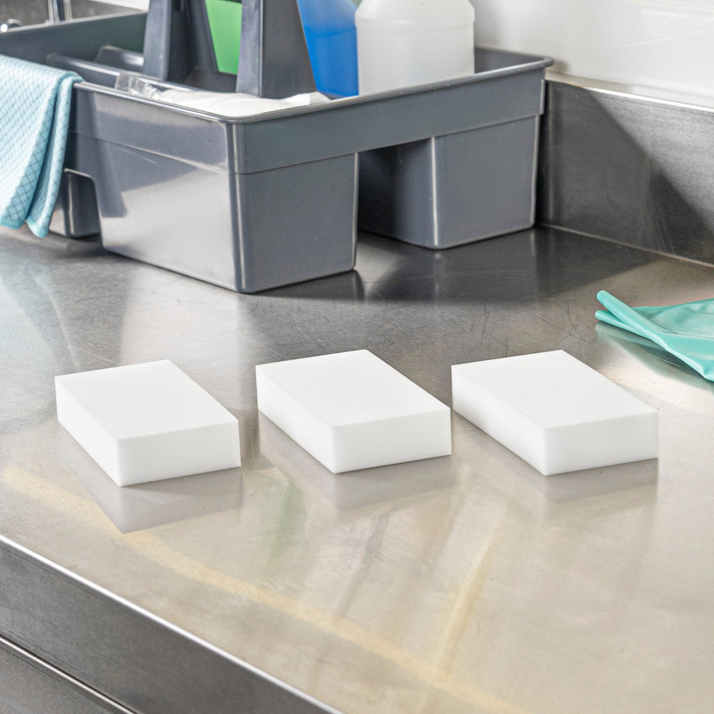 Clean Tek Professional White Eraser Sponge - 4 3/4" x 2 1/2" x 1" - 60 count box