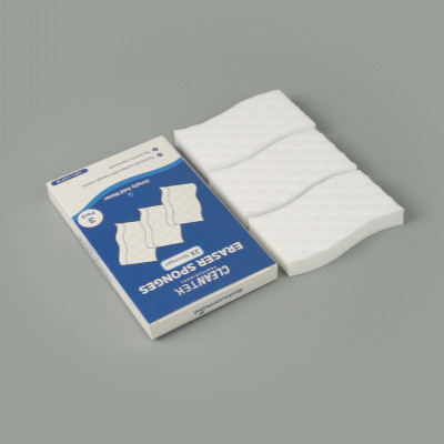 Clean Tek Professional Extra Power White Eraser Sponge - Textured - 4 1/2" x 2 1/2" x 3/4" - 3 count box