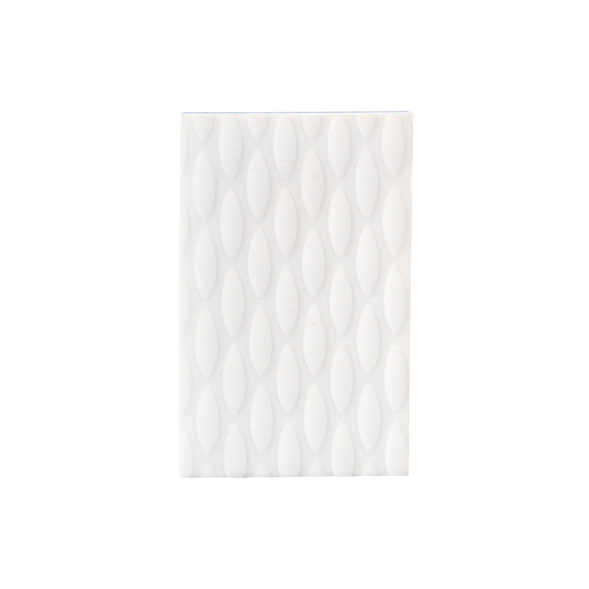 Clean Tek Professional White and Blue Triple Layer Melamine Eraser Sponge - 4 1/4" x 2 3/4" x 1 1/2" - 60 count box