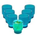 Bev Tek 11 oz Blue SAN Plastic Tumbler - Stackable - 6 count box