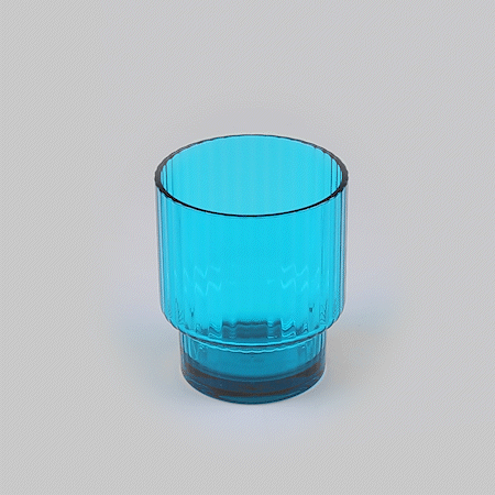 Bev Tek 11 oz Blue SAN Plastic Tumbler - Stackable - 48 count box
