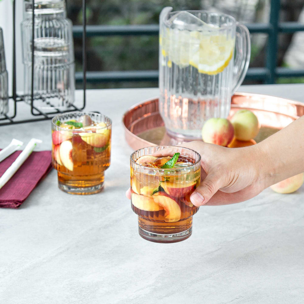 Bev Tek 11 oz Clear SAN Plastic Tumbler - Stackable - 6 count box