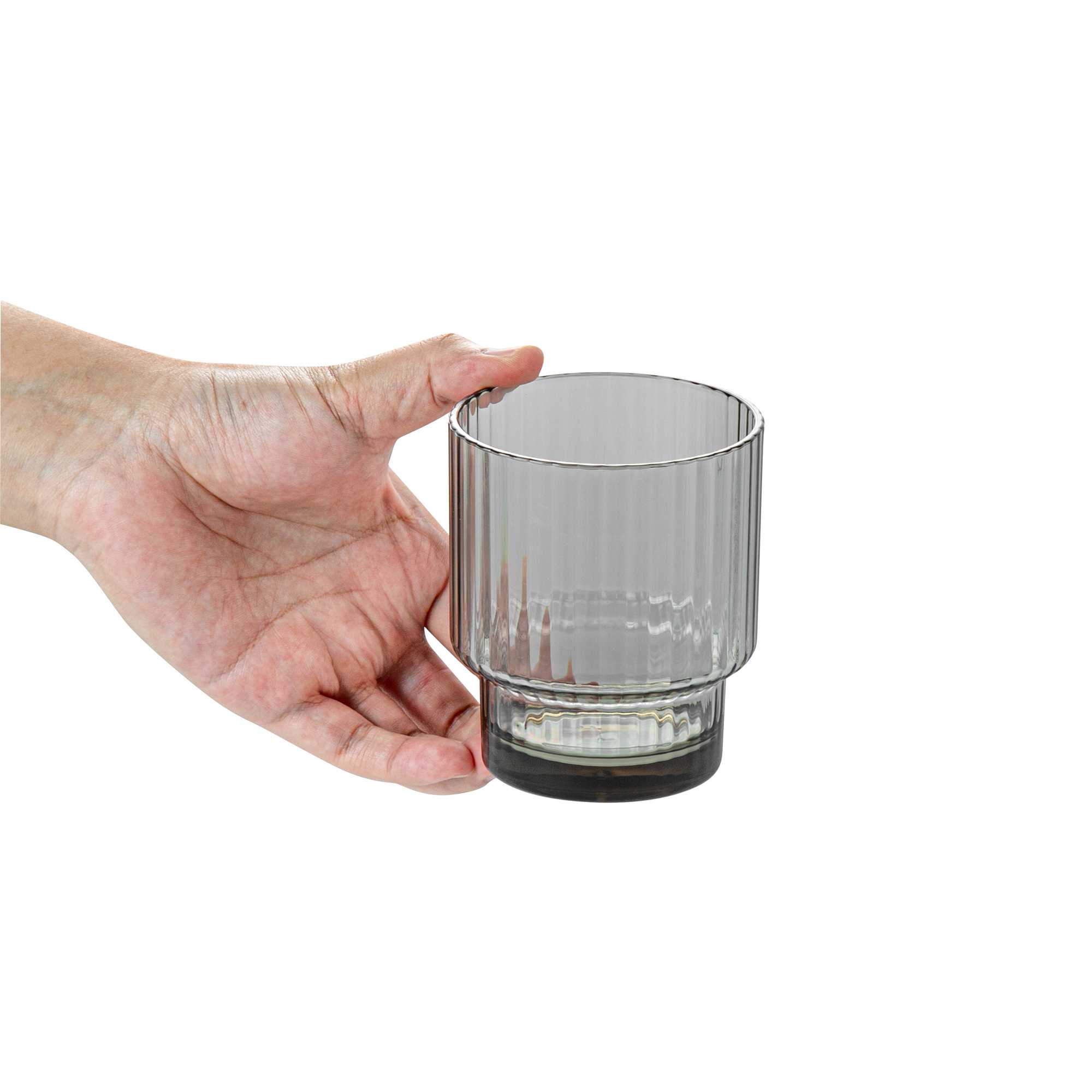 Bev Tek 11 oz Gray SAN Plastic Tumbler - Stackable - 48 count box