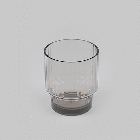 Bev Tek 11 oz Gray SAN Plastic Tumbler - Stackable - 48 count box