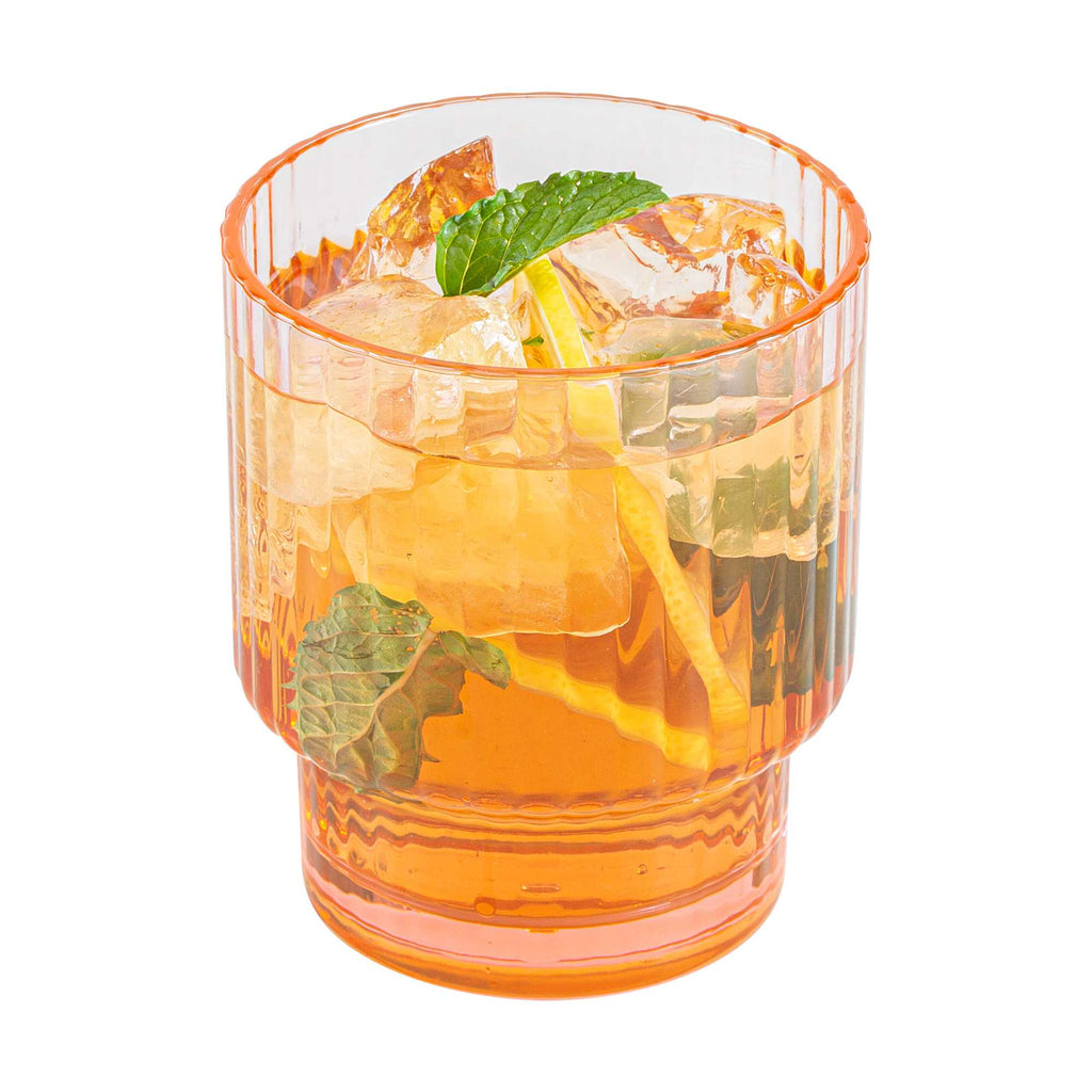 Bev Tek 11 oz Pink SAN Plastic Tumbler - Stackable - 6 count box