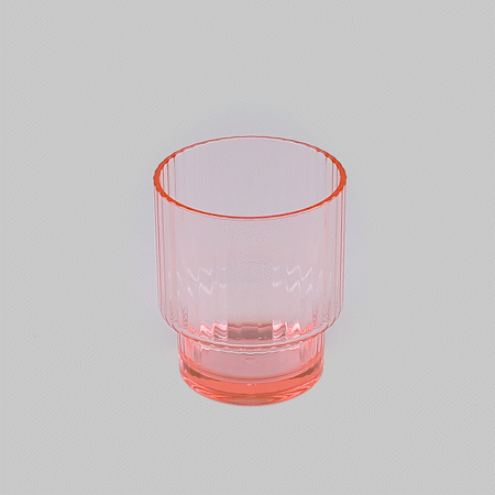 Bev Tek 11 oz Pink SAN Plastic Tumbler - Stackable - 6 count box