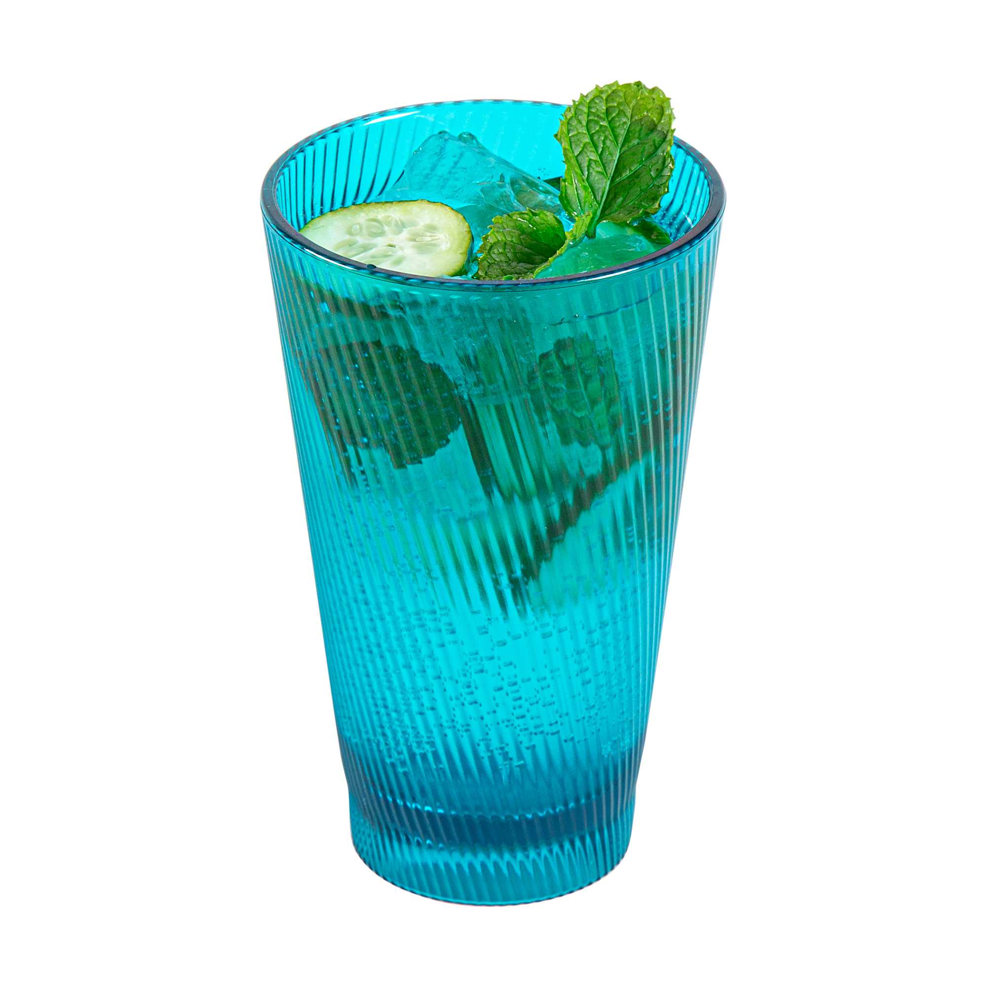 Bev Tek 14 oz Blue SAN Plastic Tumbler - 48 count box