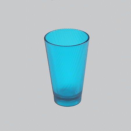 Bev Tek 14 oz Blue SAN Plastic Tumbler - 48 count box