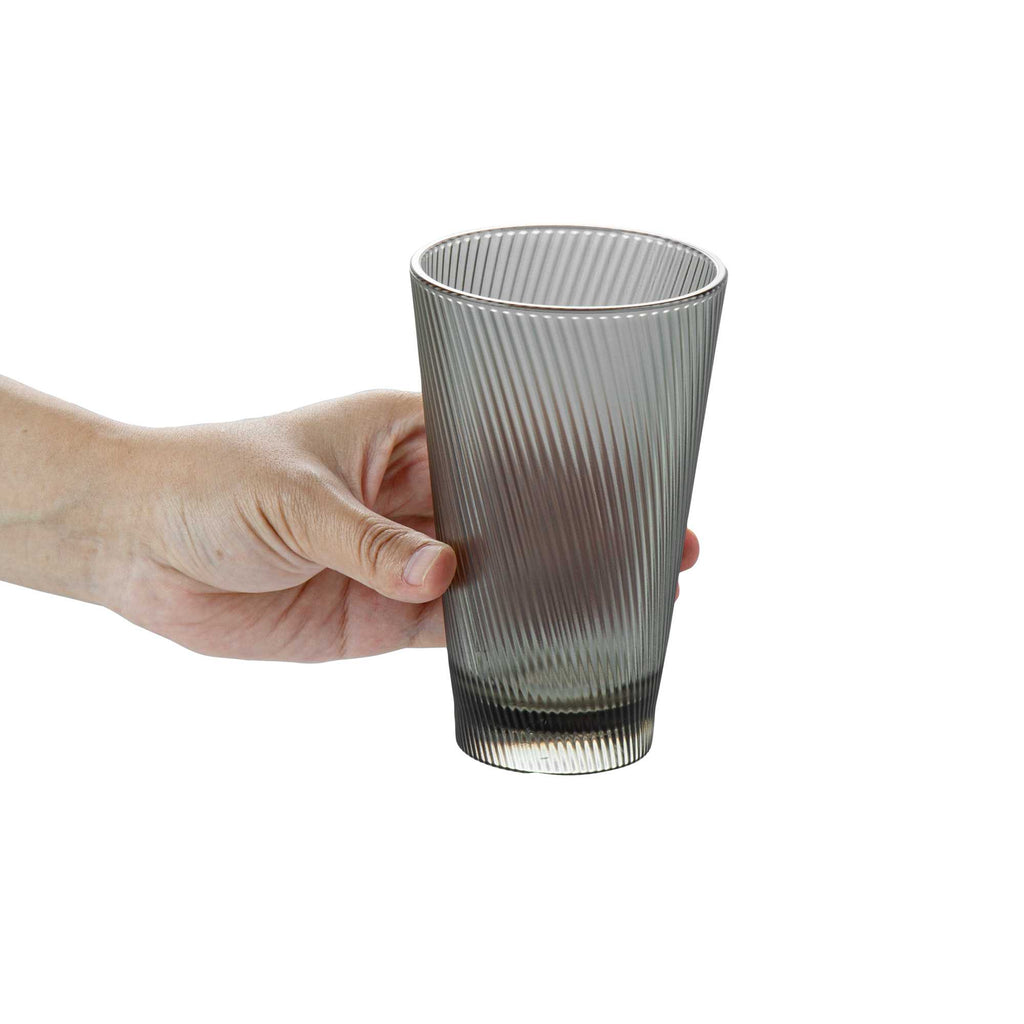 Bev Tek 14 oz Gray SAN Plastic Tumbler - 6 count box