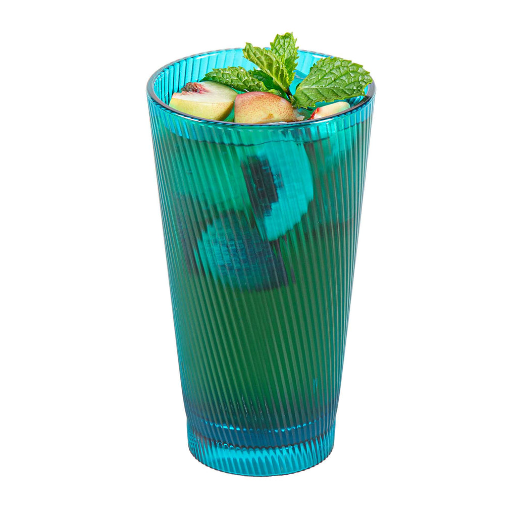 Bev Tek 16 oz Blue SAN Plastic Tumbler - 6 count box