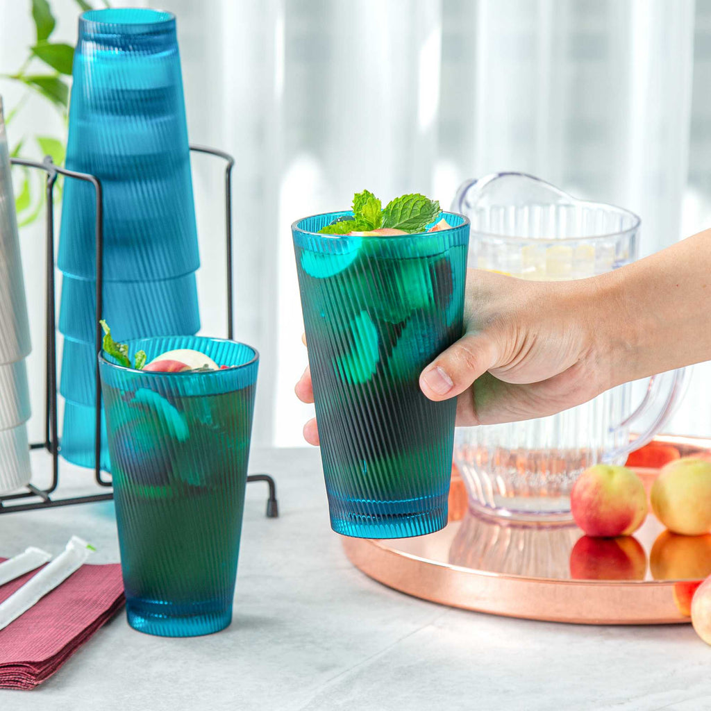 Bev Tek 16 oz Blue SAN Plastic Tumbler - 48 count box
