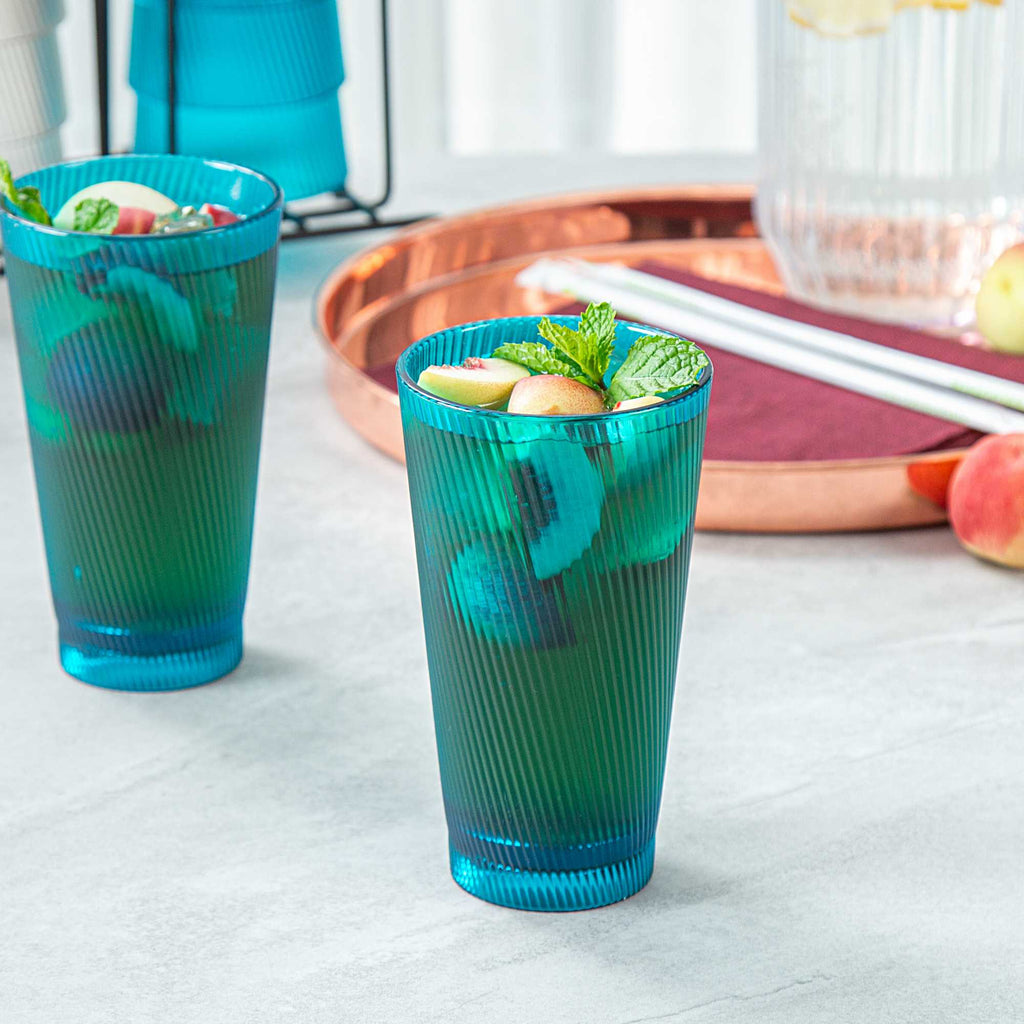 Bev Tek 16 oz Blue SAN Plastic Tumbler - 48 count box
