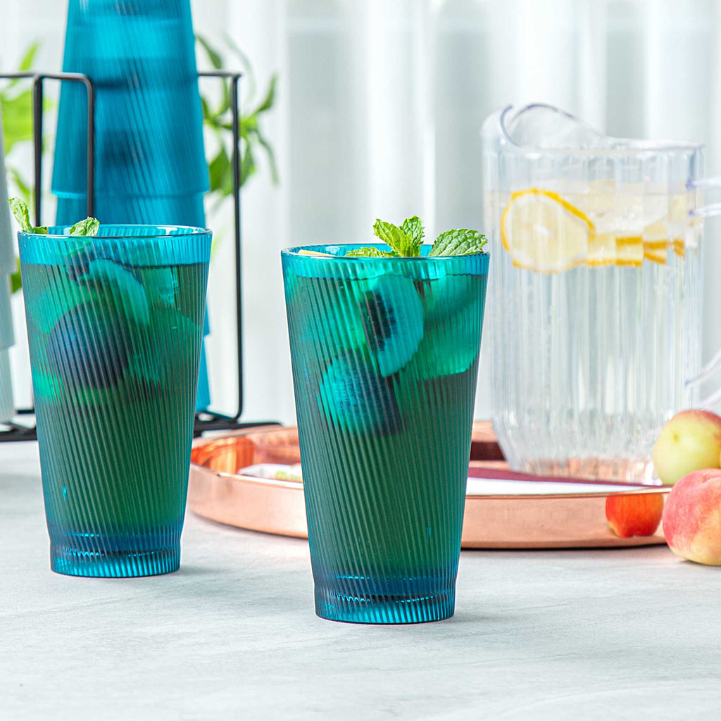 Bev Tek 16 oz Blue SAN Plastic Tumbler - 48 count box