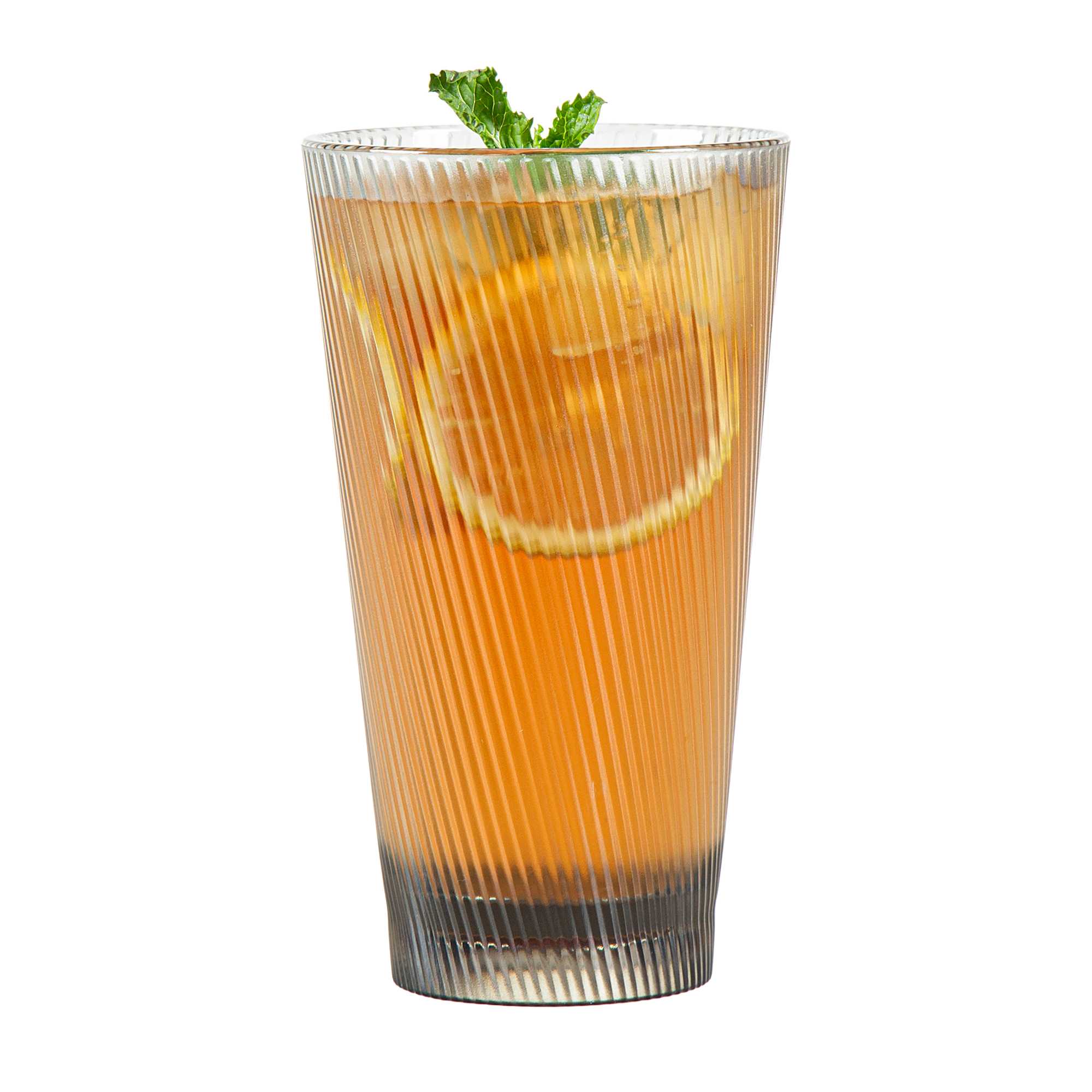 Bev Tek 16 oz Gray SAN Plastic Tumbler - 6 count box