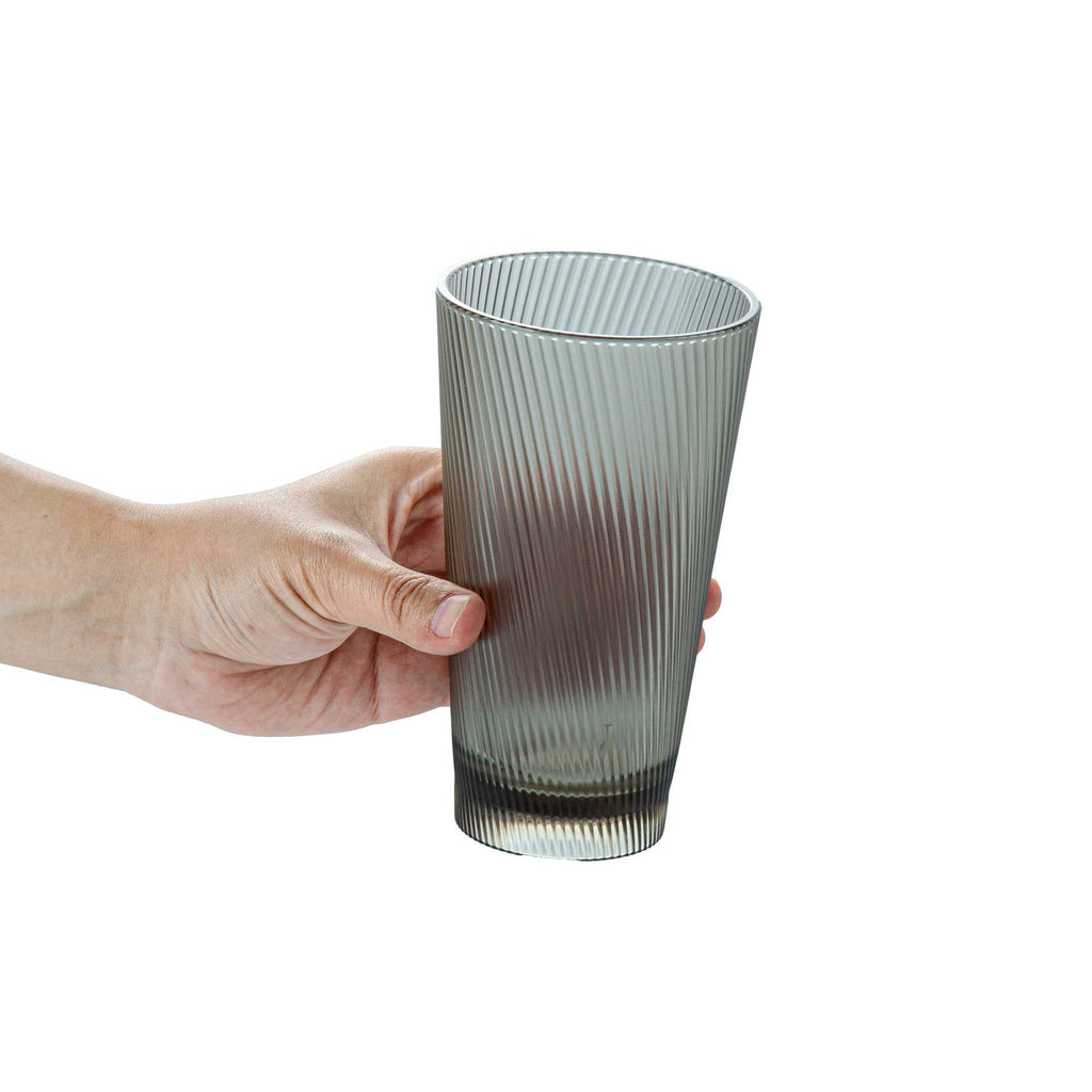 Bev Tek 16 oz Gray SAN Plastic Tumbler - 6 count box