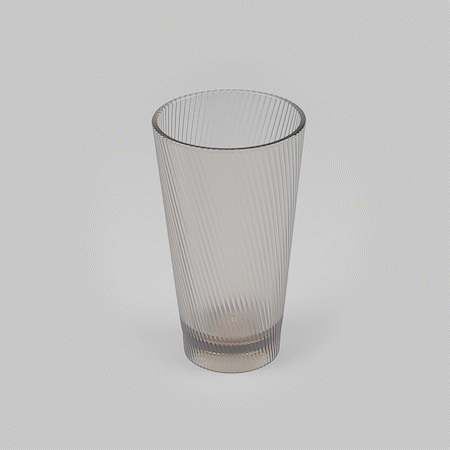 Bev Tek 16 oz Gray SAN Plastic Tumbler - 6 count box