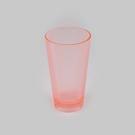 Bev Tek 16 oz Pink SAN Plastic Tumbler - 6 count box