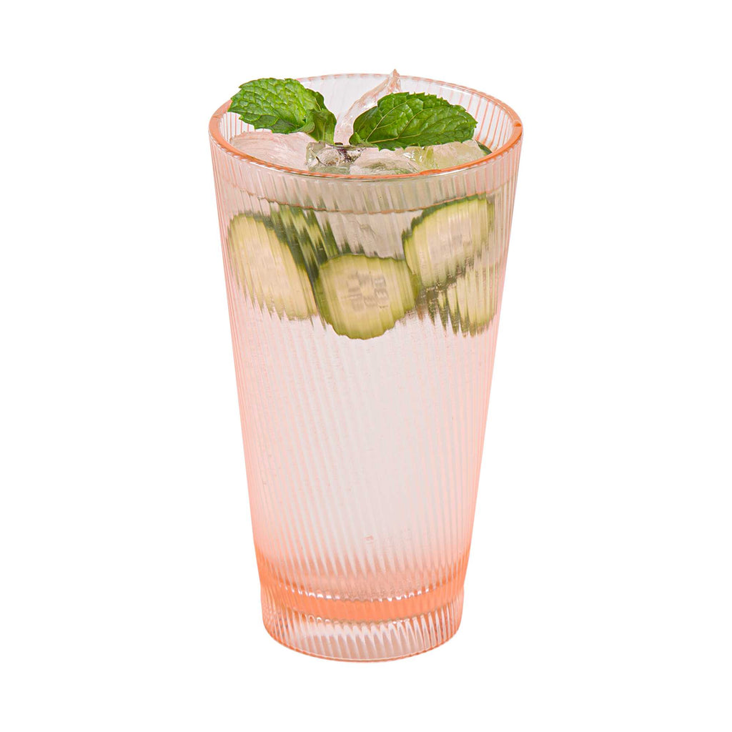 Bev Tek 16 oz Pink SAN Plastic Tumbler - 48 count box