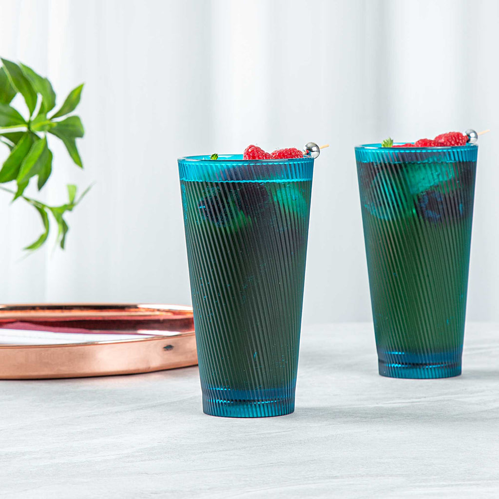 Bev Tek 20 oz Blue SAN Plastic Tumbler - 6 count box