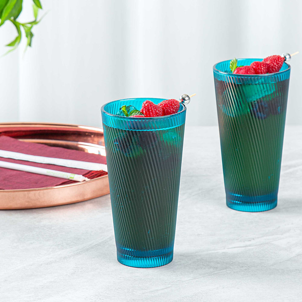 Bev Tek 20 oz Blue SAN Plastic Tumbler - 48 count box