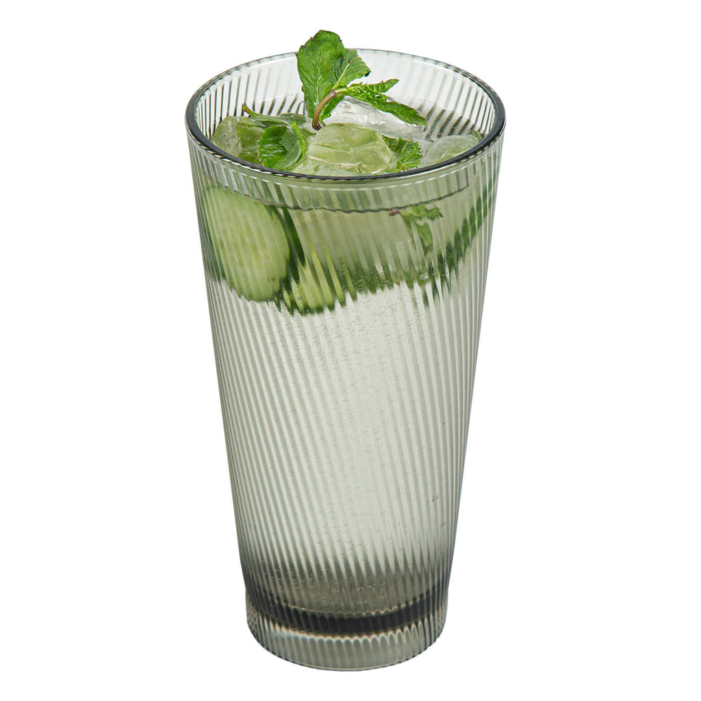 Bev Tek 20 oz Gray SAN Plastic Tumbler - 6 count box