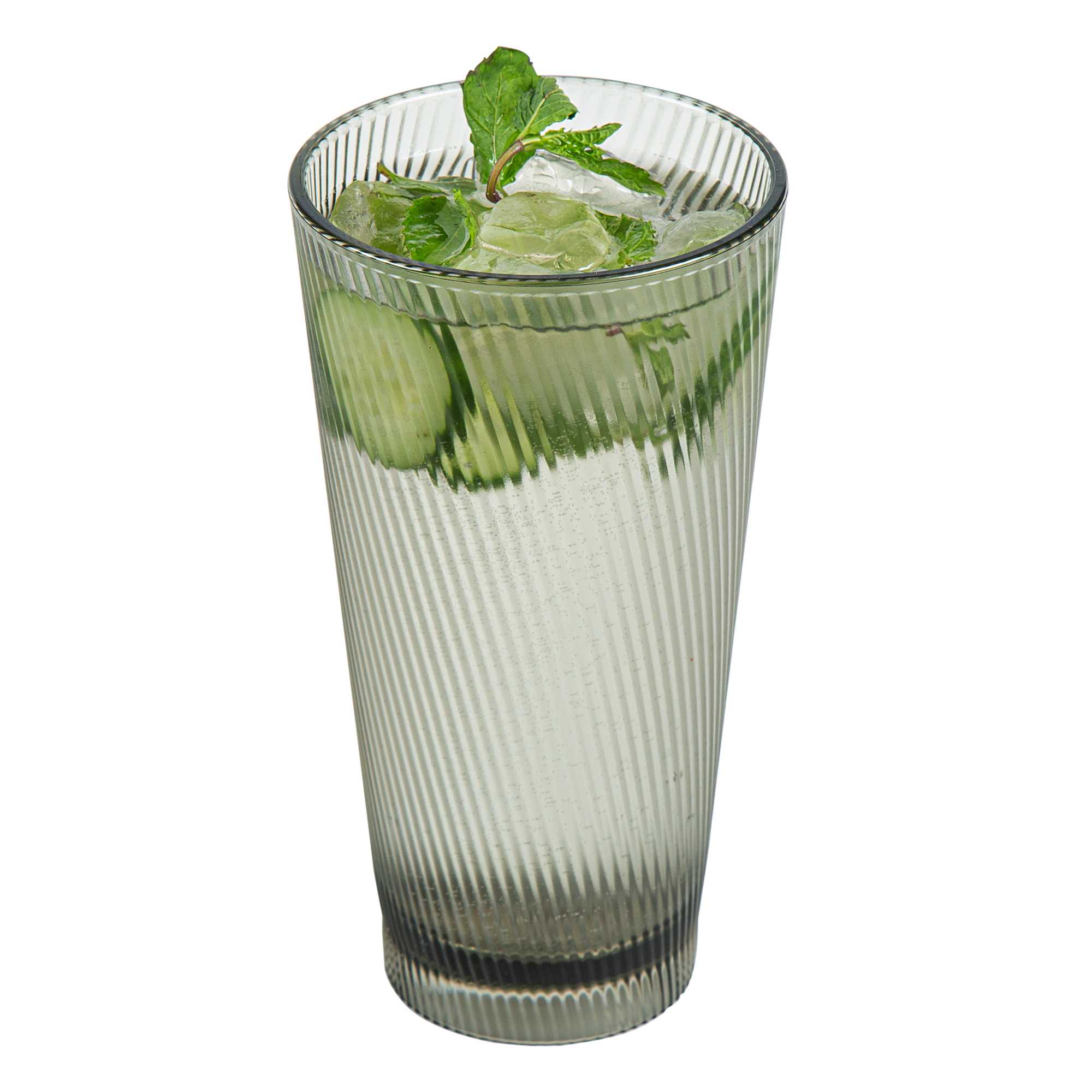 Bev Tek 20 oz Gray SAN Plastic Tumbler - 6 count box