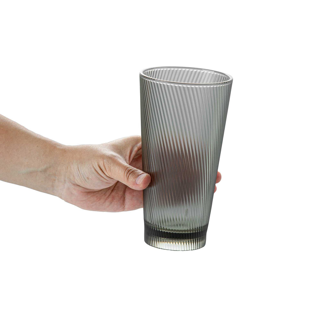 Bev Tek 20 oz Gray SAN Plastic Tumbler - 6 count box
