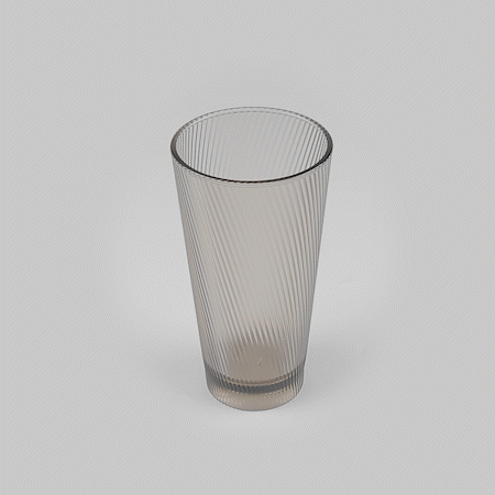Bev Tek 20 oz Gray SAN Plastic Tumbler - 6 count box